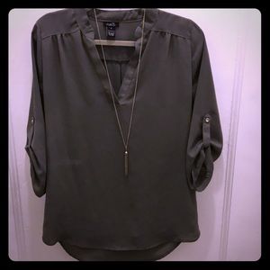 Green Blouse with FREE Necklace!